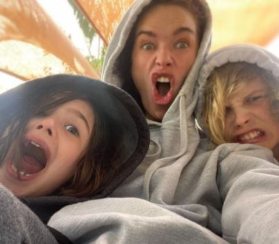 Sue Headey daughter Lena Headey and grandchildren.